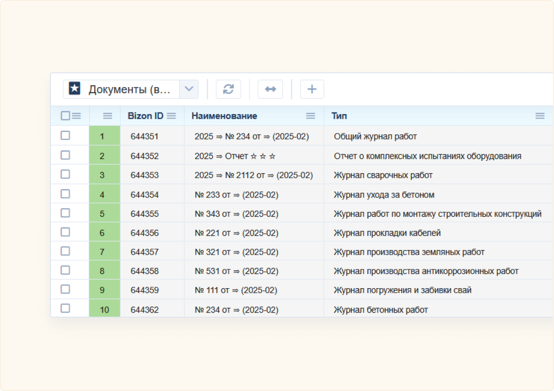 Рабочее пространство Bizon.help